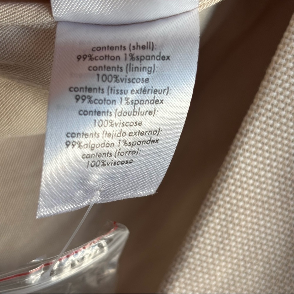 WeWoreWhat Tweed Relaxed Single Breasted Oversized Blazer Jacket Beige Small - Picture 12 of 13